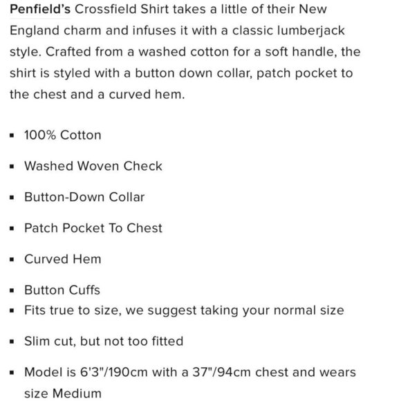 Penfield Crossfield Blue Red Grey Plaid Button Down Shirt Sz S - Picture 9 of 9